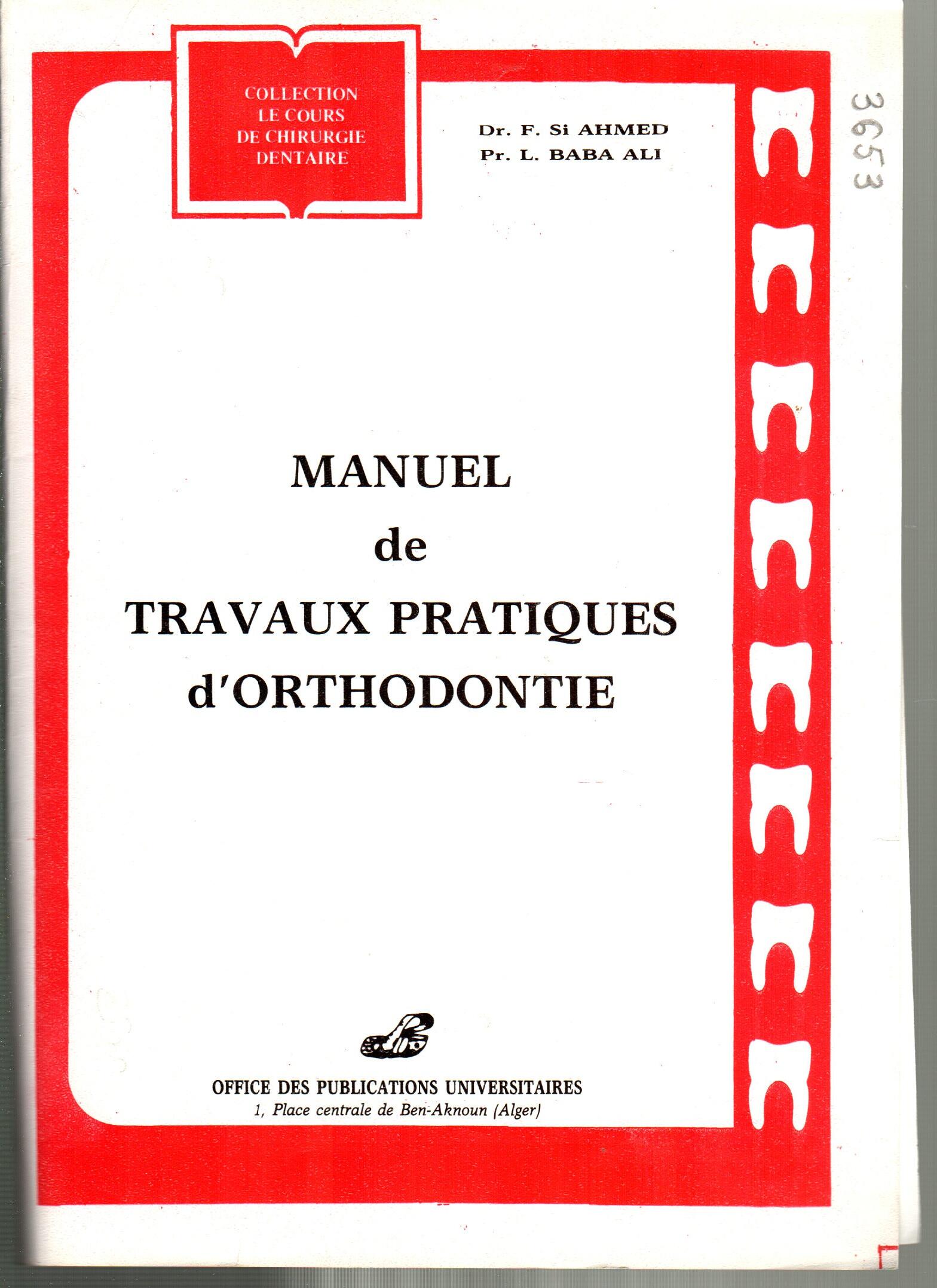 Manuel de TP d'orthodontie