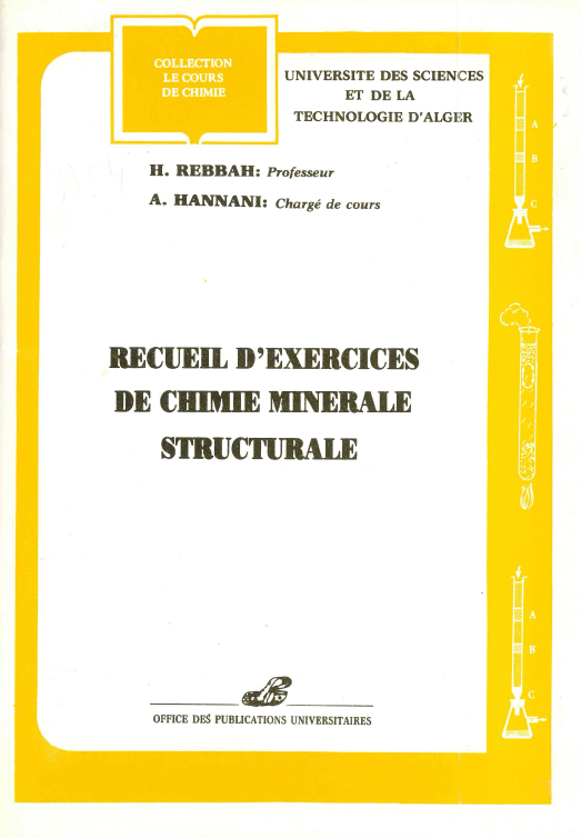 Recueil exercices chimie minérale