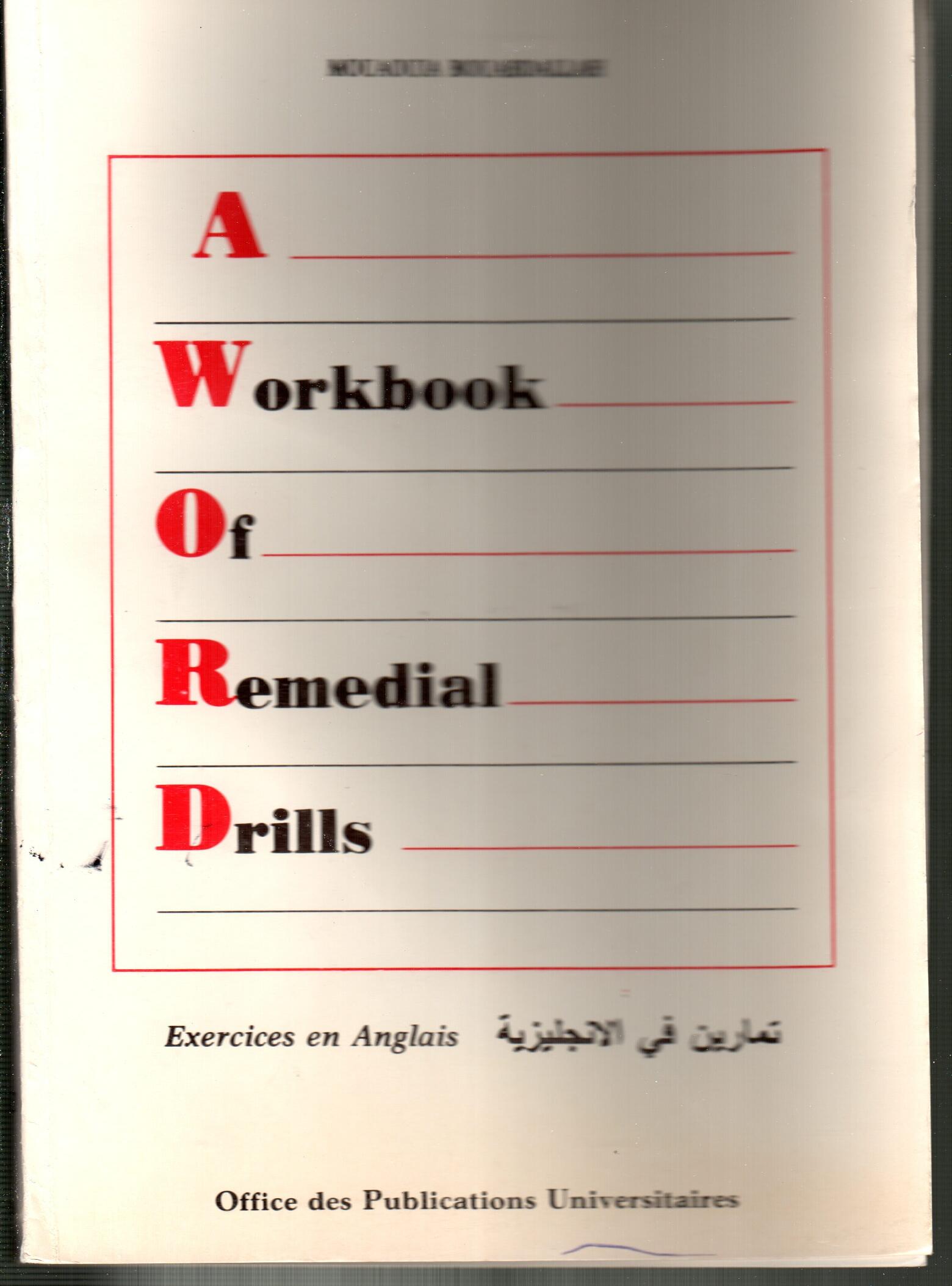 A workbook of remedical drills