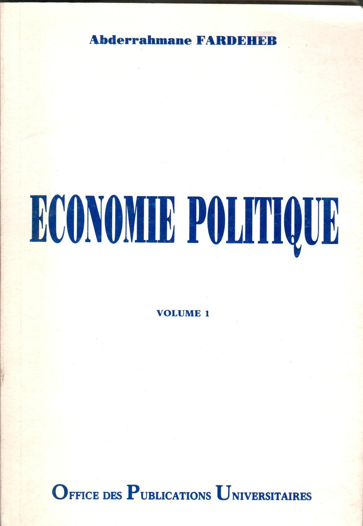 Economie politique volume 1