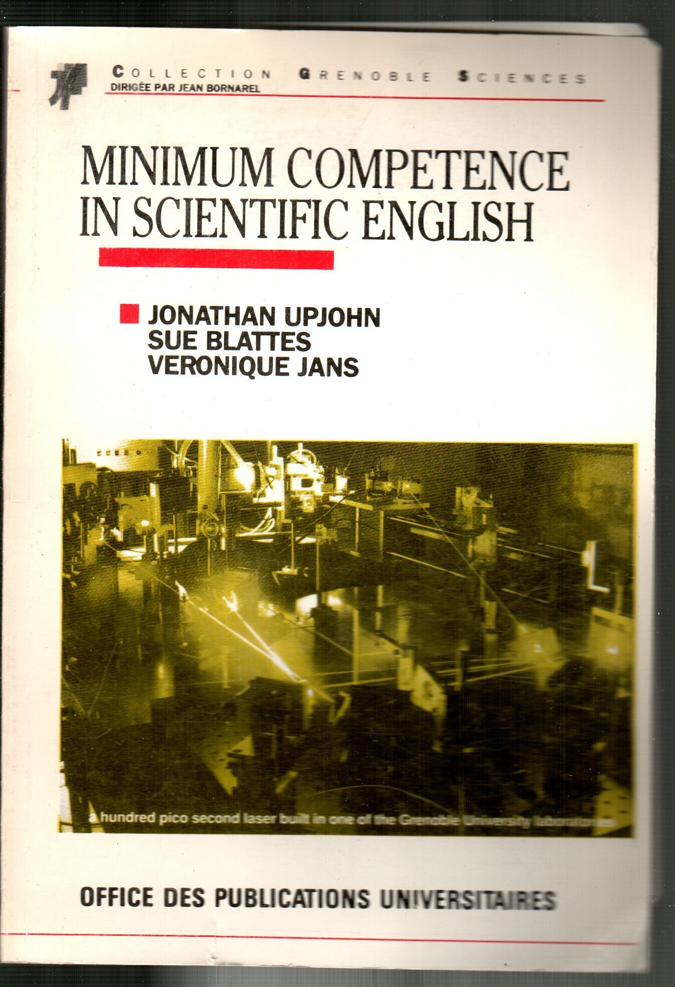 Minimum competence in scientific english