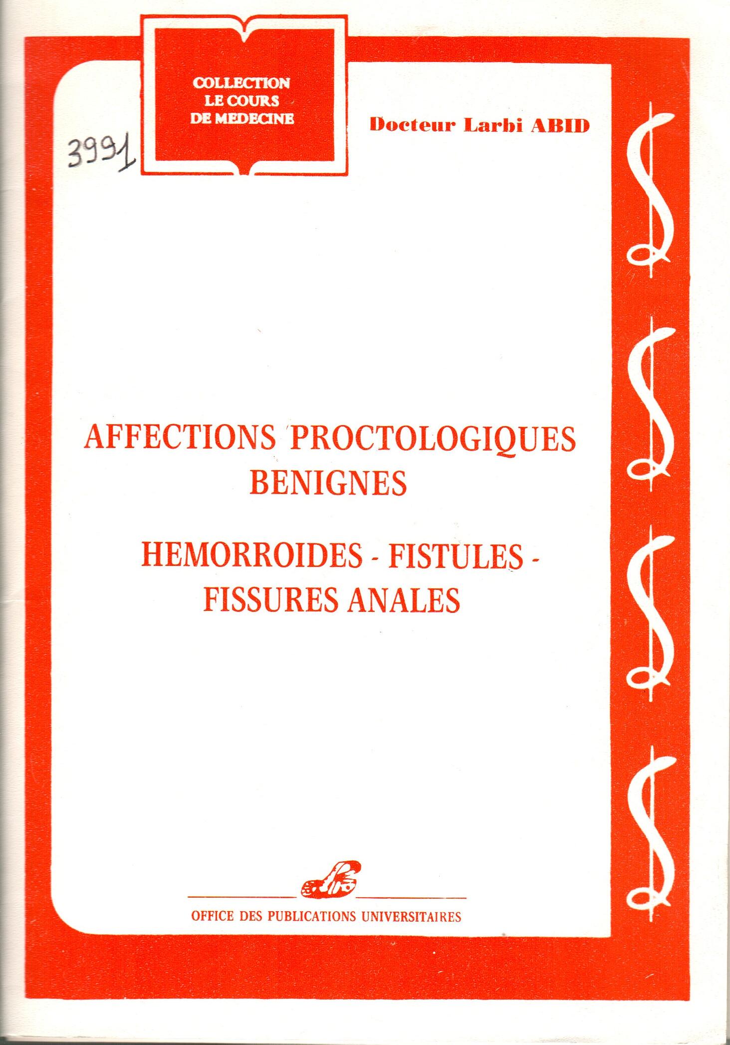 Affections proctologiques bénignes