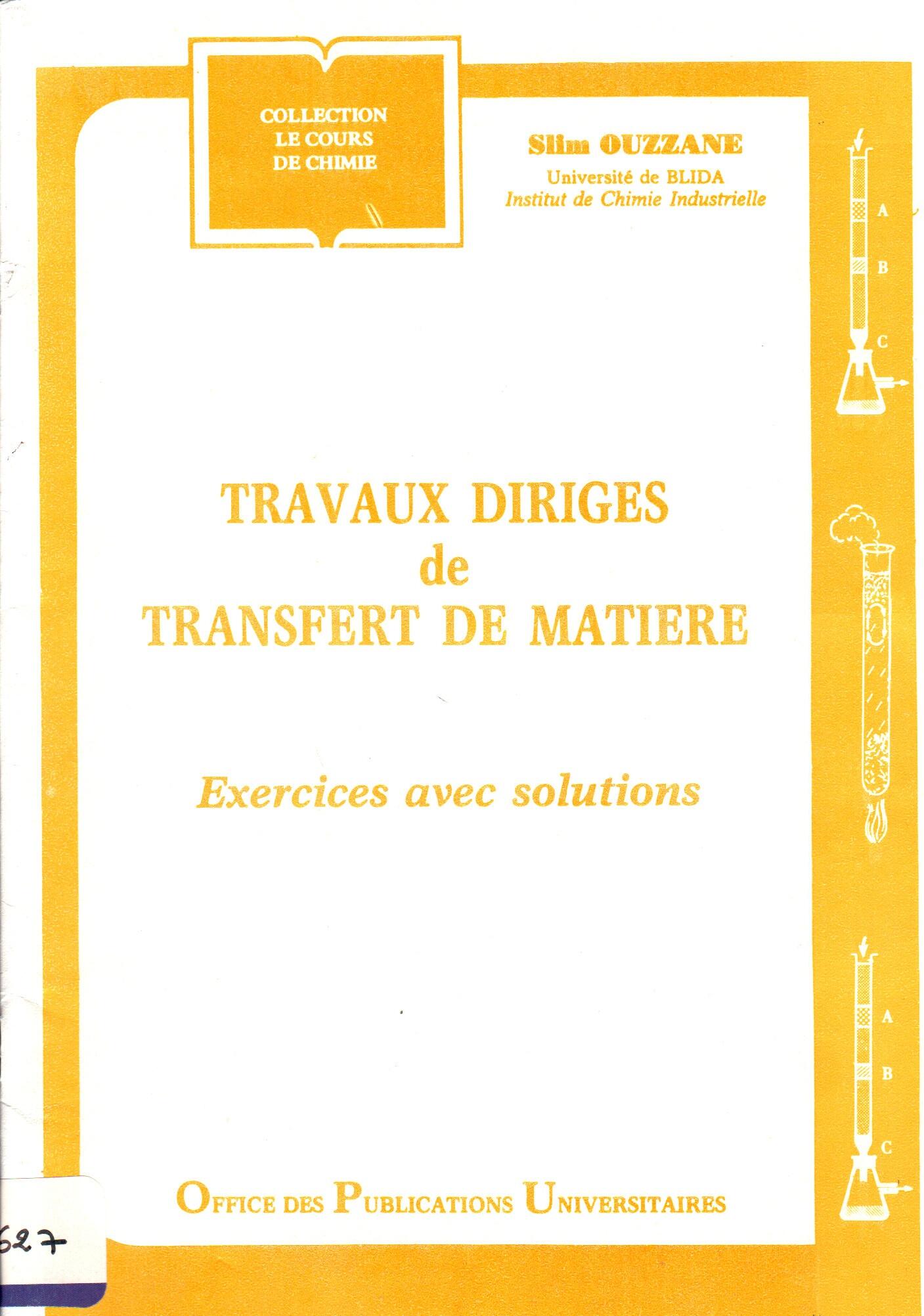 TD de transfert de matière