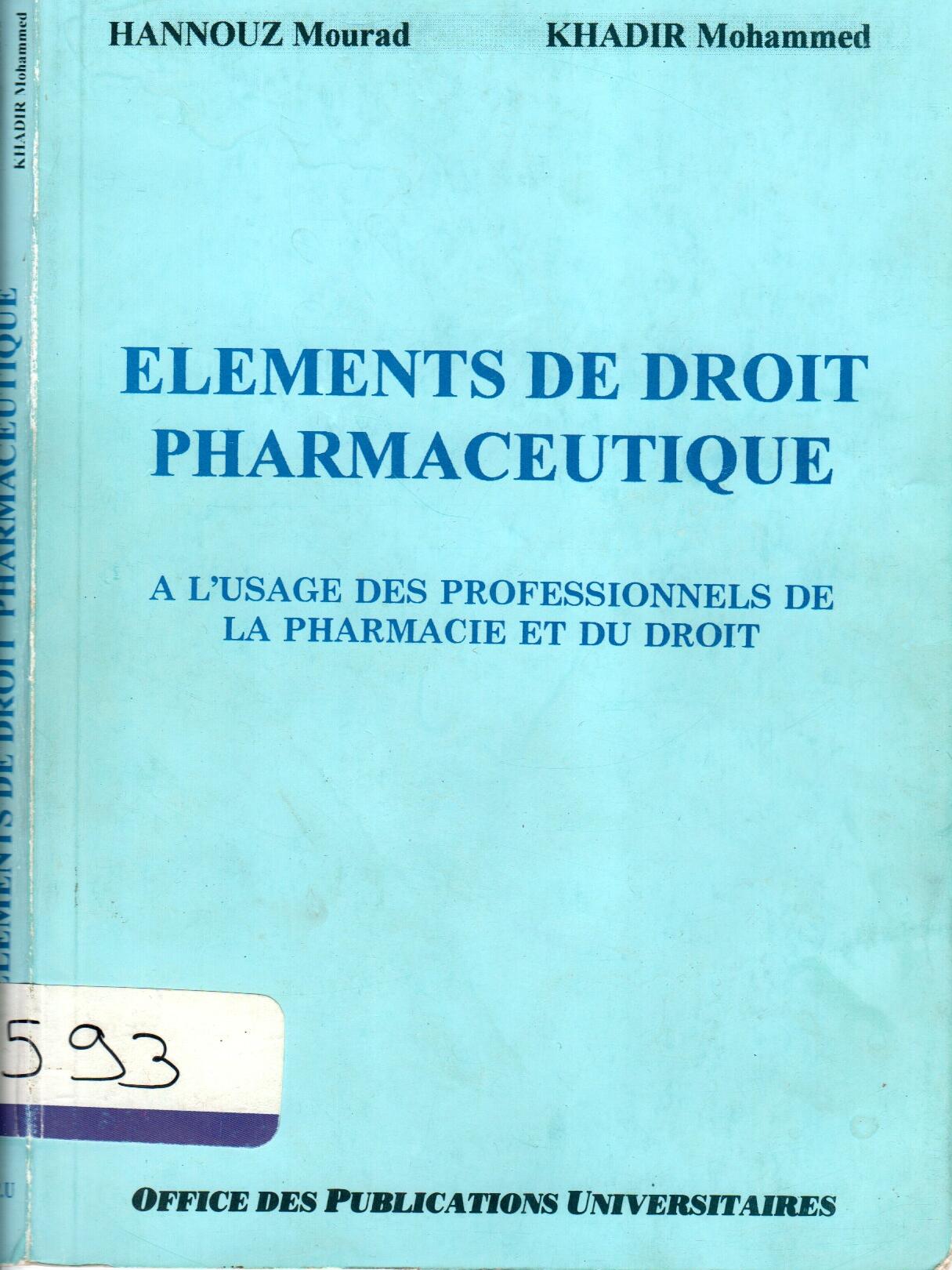 Élément du droit pharmaceutique