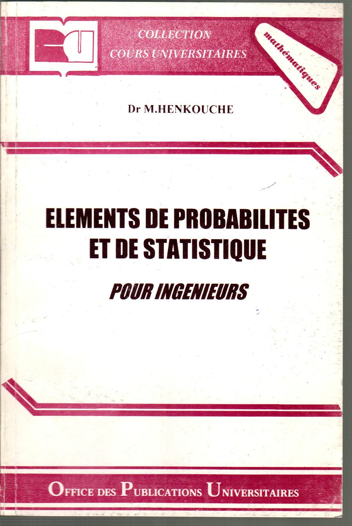 Eléments de probabilités et de statistique