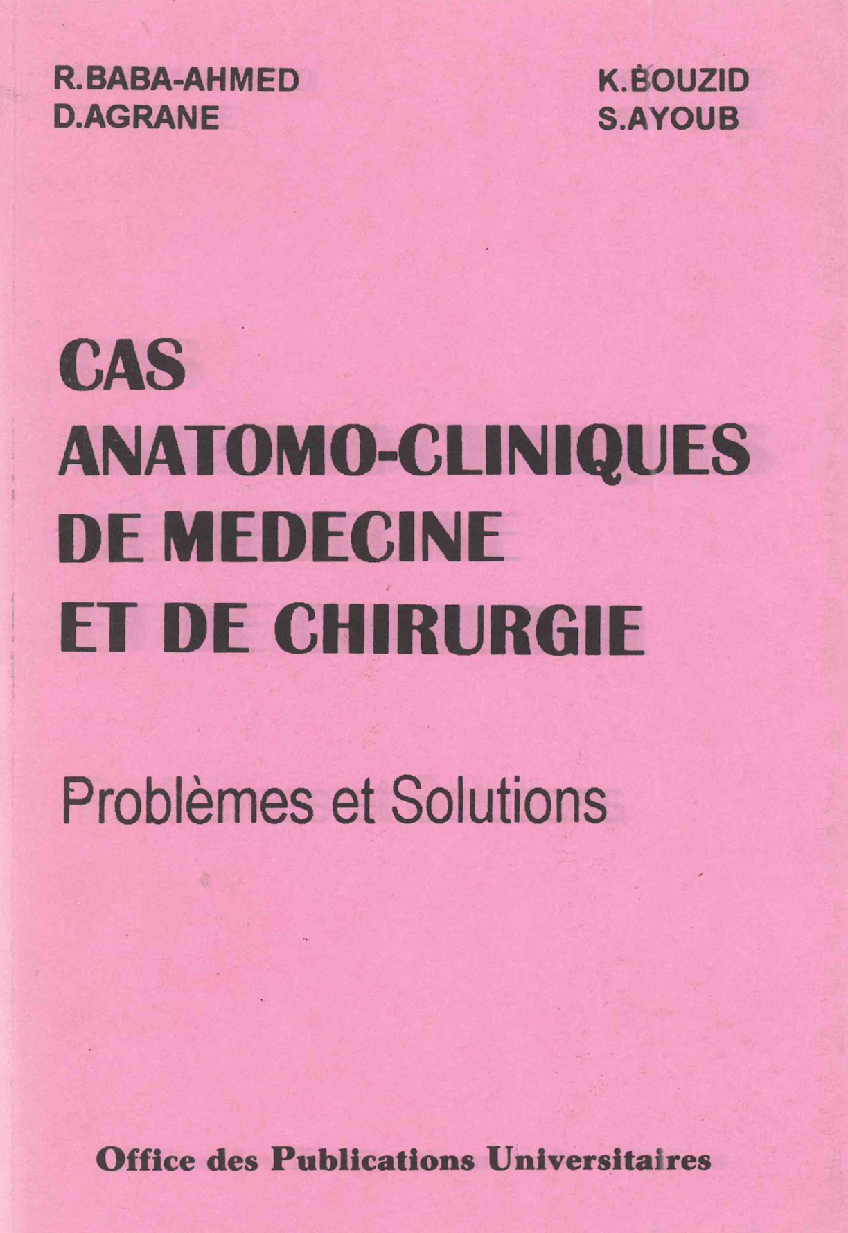 cas anatomo-cliniques de medecine et de chirurgie