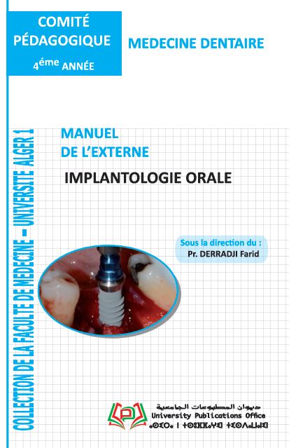 MANUEL DE L’EXTERNE IMPLANTOLOGIE ORAL
