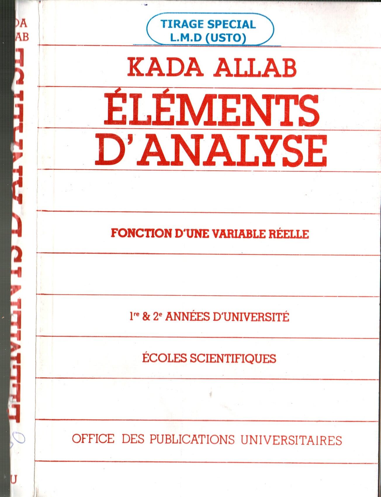 Éléments d'analyses