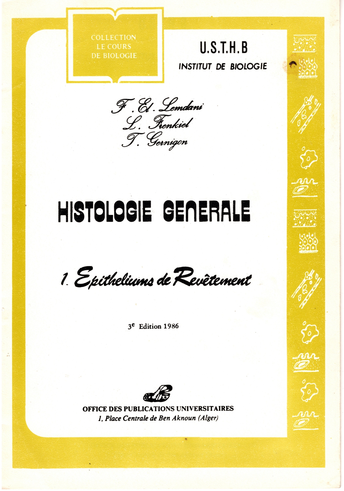 Histologie générale epeth