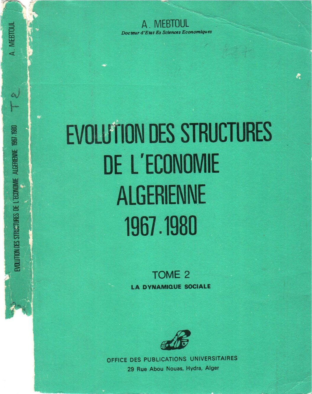 évolution des structures de l'économie algérienne 1967/1980 tome2