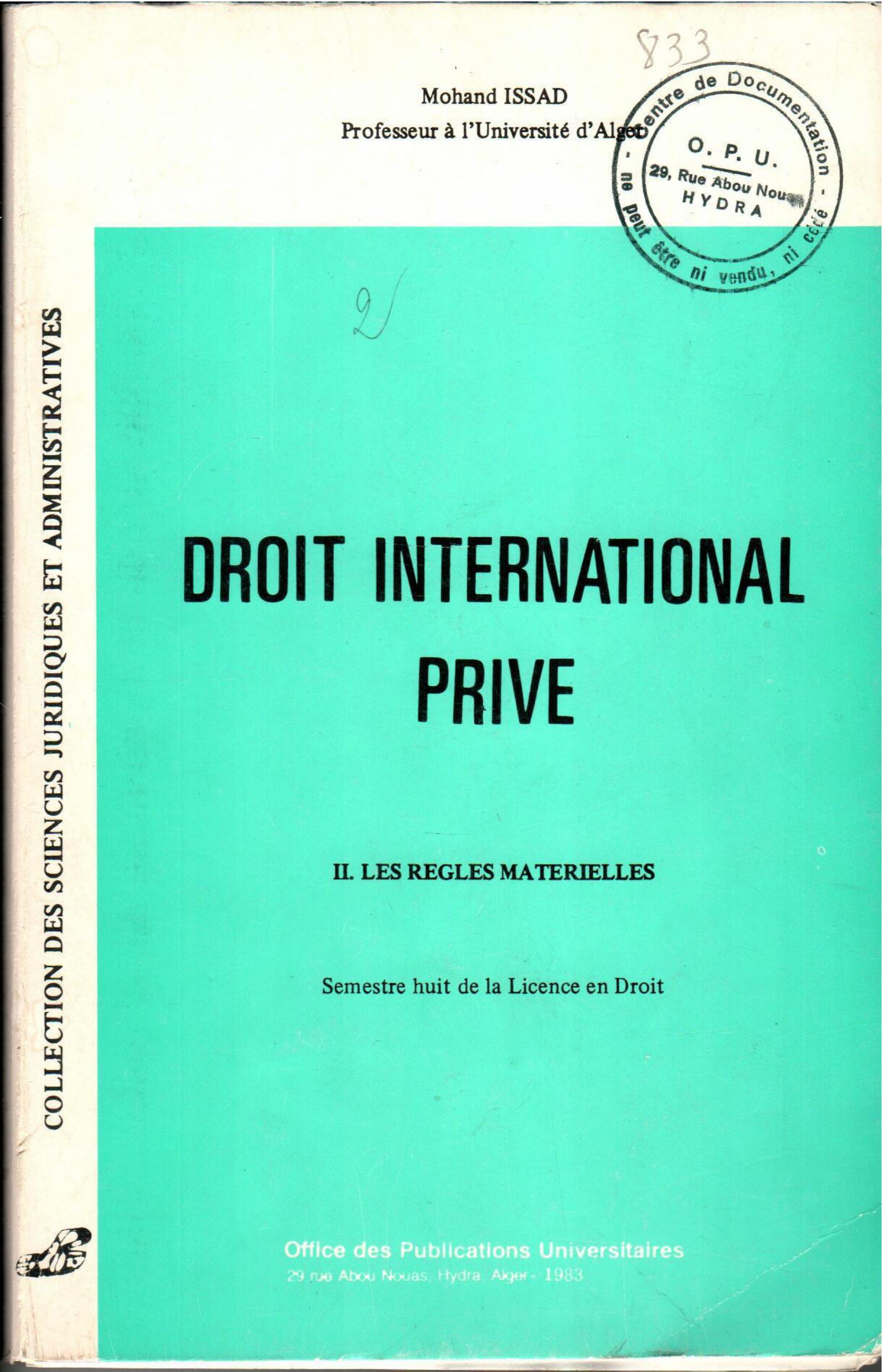 Droit international privé